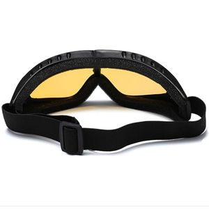 Venta al por mayor-Negro Marco Snow Gafas A prueba de viento Anti-niebla Motocicleta Motos Ski Goggles Gafas Eyewear Gafas de seguridad protectoras para deportes al aire libre