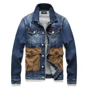 Designer Jacket Mens Denim com botões painéis Pockets Skate Moda Hip Hop Jackets soltas Casual Casacos Primavera Outono Coats