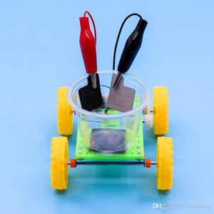 Technologia naukowa DIY Physics Eksperyment Saltwater Power Car Kids Ręcznie robione puzzle zgromadzone zabawki Fizyka nauczania