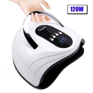 Luxo - 120/90/72 / 36W Nail Secador LED Lâmpada de unha para manicure com Auto Sensing Display LCD 42 PCS Bead de Luz Cura rápida Lâmpada UV