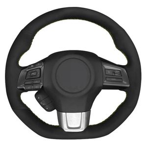 Steering Wheel car copertura fai da te cucito a mano nero pelle scamosciata per Subaru WRX (STI) 2015 2016 2017 2018 2019 Levorg 2015-2019