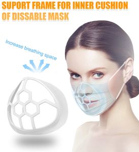 Maske für Gesicht, Einweg-Einbau-Silikon-3D-Gesichtshalterung, innerer Stützrahmen aus weichem Silikonhalter für bequemes Atmen