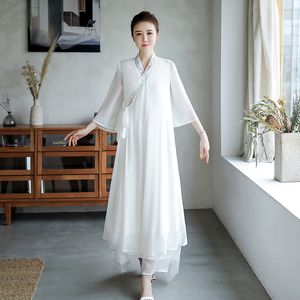 Abito da festa etnico retrò estivo Abiti eleganti orientali da donna Hanfu tang stile abiti orientali