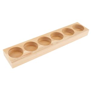 Supporto per rack per espositore in legno per 6 flaconi da 15 ml per oli essenziali/oli da massaggio/liquidi cosmetici