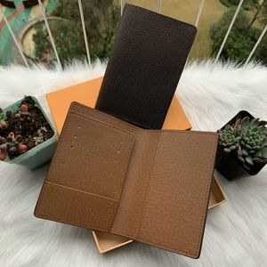 With Box Mens Passport Wallet 2018 Men's Card Holder Leather Women Purse Covers For Passports carteira masculina