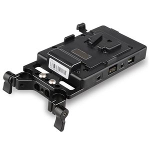 Freeshipping V Zamknij płytę montażową Zasilanie Splitter z 15mm Clamp Rod D1524Camera Akcesoria fotograficzne