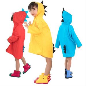 2 To 6 Years Old Cartoon Dinosaur Babies Children Creative Raincoat Multi Kindergarten Poncho Lightweight Raincoat Household Sundries HA1175