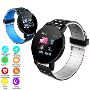 119 Artı Bluetooth Akıllı İzle Erkekler Kan Basıncı Smartwatch Saatler Akıllı Bant Spor Tracker Smartband 119Plus