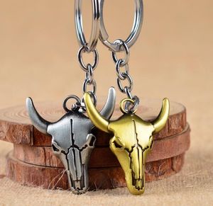 Alloy Bull Head Keychain Car Key Ring Bag Pendant Holiday Promotion Gift
