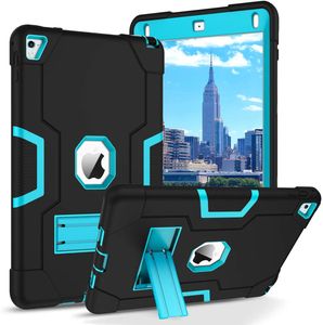 Heavy Duty Shocksäker hållbart Robust Drop Protection Protective Kickstand Case för iPad Air 2 / iPad Pro 9.7 2016, iPad 6: e / iPad 5th Air