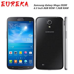 Sbloccato originale Samsung Galaxy Mega I9200 GPS 6.3 pollici GT-I9200 8MP 8GB ROM 1.5GB RAM WIFI 4G Touchscreen