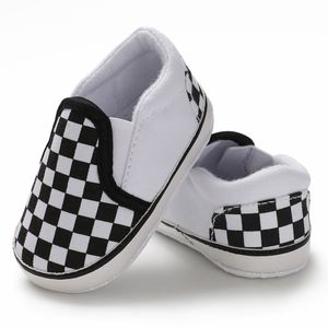 Newborn Baby Boy Shoes Infant First Walkers Nonslip Plaid Toddler Baby Shoes 0-18M Casual Sneakers