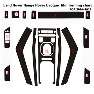 For Land Rover Range Rover Evoque Interior Central Control Panel Door Handle Carbon Fiber Stickers Decals Car styling Accessorie203P