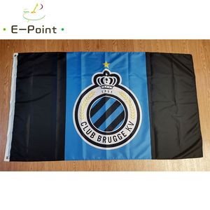 Belçika Kulübü Brugge KV Bayrağı 3 * 5ft (90 cm * 150 cm) Polyester Bayrak Afiş Dekorasyon Uçan Ev Bahçe Bayrağı Şenlikli Hediyeler