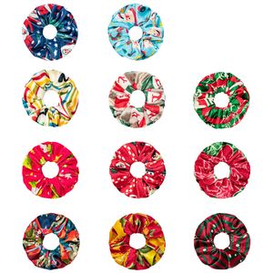 Meninas do Natal Velvet Hairbands Intestino Grosso Círculo Neve Elastic anel de cabelo Ties Acessórios rabo de cavalo titular Rubber Band Scrunchies M2611