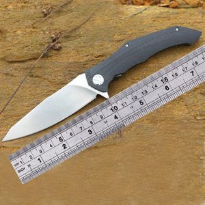 folding knife Assisted Opening Knife ball-bearing pivot smooth Flipper 9Cr18Mov Satin G10 handle Liner Lock EDC Tactical knives Kitchen dinner cutter