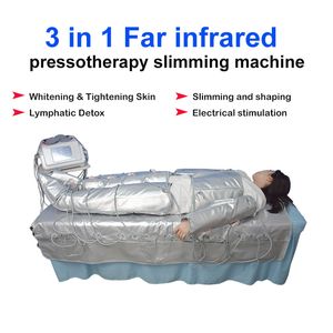 3 In 1 EMS Far Infrared Pressotherapy slimming Electric Muscle Stimulation Sauna Air Pressure Body Slim Lymph Drainage Machine CE