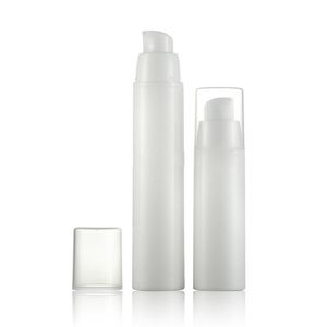 15ml 30ml 50ml branco vazio shampoo plástico cosmético recipientes de amostra de emulsão garrafas de bomba Airless