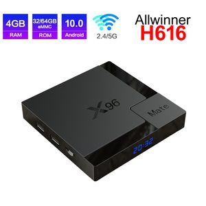 4G 64G Android 10.0 TV Box X96 Mate Allwinner H616 Quad Core Dual Band Wifi 5G Bluetooth 5.0 Set Top Boxar 4GB 64GB