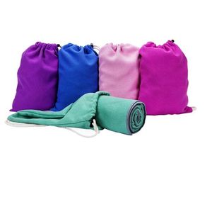 Nowy mikrofibra koce jogi ręcznik z torbą do przenoszenia przenośny trening siłownia trening ćwiczenia miękkie ręcznik nonslip pilates mata pokrywa koc