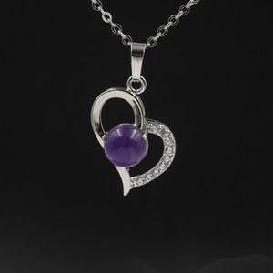 QIMOSHI Collana con ciondolo a forma di cuore con amore infinito per gioielli di chakra yoga di cristallo di un amico disponibile in varie pietre colorate