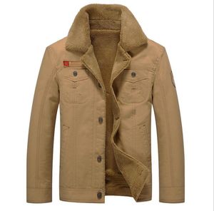 Ordu Sıcak Polar Erkekler Ceket Yakası Yakası Açık Kış Şekeri Daddy Multi Cep Erkekler Out Giyim Paltoları Plus Boyut M-5XL