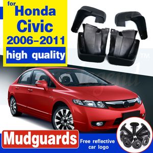 4Pcs Car Front Rear Mud Flap Mudguards Mudflaps Splash Guards For Honda /Civic 2006 2007 2008 2009 2010 2011