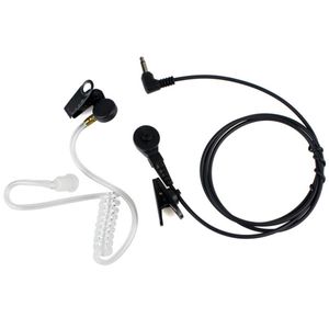 Superiore Dritto Solo ascolto Tubo acustico flessibile trasparente Auricolare Auricolare da 3,5 mm Jack mono per walkie-talkie