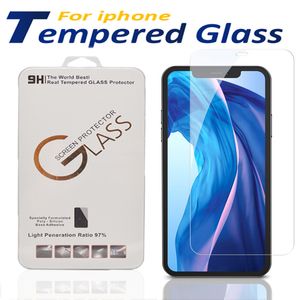 Protetor de tela para iPhone 15 pro max 14 plus 13 12 11 Pro Xs Max X XR 7 8 vidro temperado Samsung com pacote de varejo