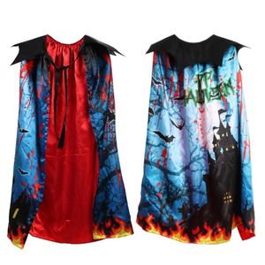 NEW Halloween Cape Scary festrival decor costumes cloak kids children print bloody vampire ghost cloaks party supplies terror clothes prop