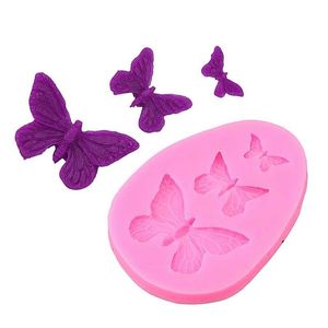 Wholesale cake decorating decorations resale online - 3 in Butterfly Silicone Cake Mold Baking Tool Cake Silicone Molds Fondant Decoration Cake Decorating Accessories