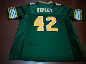 Custom Men Youth Women Vintage Edmonton Eskimos # 42 Dan Kepley Football Jersey Storlek S-6XL eller Anpassad Namn eller Nummer Jersey