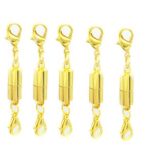 50pcs/Lot Sliver Magnetic Clasp Haken Schmuckverschluss Endkappen Halskettenverschlussanschlüsse für Ewelry Hand, die mit Hummerverschluss verbunden sind