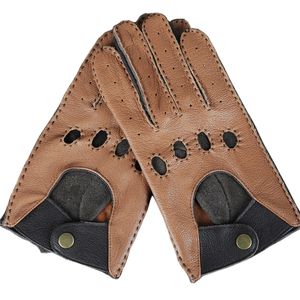 dos homens Genuine luvas de couro masculino respirável Moda Classic Goatskin Unlined fina Primavera-Verão Driving Mittens TB15 201021