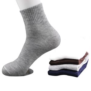 5 pares meias masculinas tamanho 39-43 primavera outono cor sólida casual trendle preto masculino meia curta constante maduro respirável adulto meias 260g