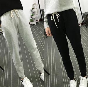 New Women Soft Cotton Joggers with Solid Girls Sweatpants Pull-on Pants Sport Pants Elastic Drawstring Waist CX200807