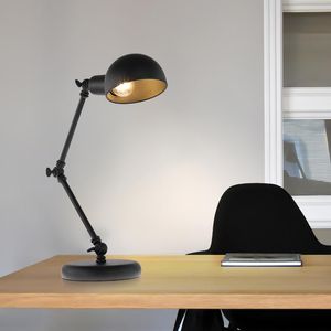 American country industrial style table lights bedroom bedside study desk light reading eye protection rocker LED retro table lamp