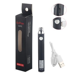 MOQ 2PCS Original Ugo V3 510 Thread Bateria Variável Variável Tensão Micro USB Recarregável Ego Vape Pen 650 900 MAH Evod VV Pré-aqueça Passather Charger