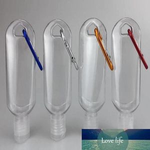 50ML Empty Alcohol Refillable Bottle with Key Ring Hook Clear Transparent Plastic Hand Sanitizer Bottle for Travel