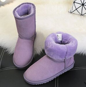 Australia Nowy Wysokiej Jakości U Kobiety Klasyczny Half Boot Womens Buty Boot Snow Botki Zimowe Buty Skórzane Buty Usługowe US ​​Rozmiar 5-11