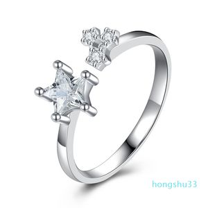 Gorąca Sprzedaż Pierścień Projektant Biżuteria Kocham Pierścionki zaręczynowe dla kobiet 925 Sterling Silver Diamond Trendy Nadaje się do Spotkań Social