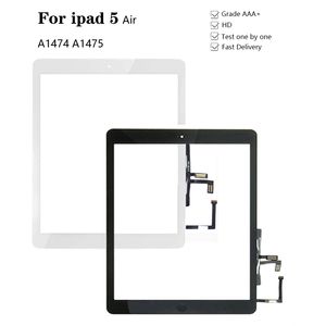 Nuovo per iPad Air 1 iPad 5 Touch Screen Digitizer e pulsante Home Display frontale in vetro Touch Panel di ricambio A1474 A1475 A1476