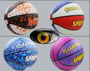 Blue Rubber Basketball limited edition NO Fancy street Wear resistant Leather basketball ball for Men and Women