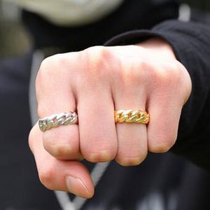 18k banhado a ouro 360 anéis de eternidade anel cubano para homens prata ouro cor alta polonês cobre hip hop jóias tamanho 7-10