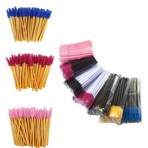 50Pcs bag Colorful Mink Eyelash brushes Eye Makeup Brush Disposable Mascara Wands Applicator Spooler Eye Lashes Cosmetic Brush Makeup Tools