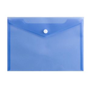 Transparent Snap Button Envelopes, Plastic Document File Folders for School and Office