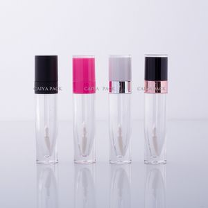 Atacado embalagem cosmética rosa 8ml cilindro óleo esmalte tubos de brilho nude azul branco costume laber gloss recipientes