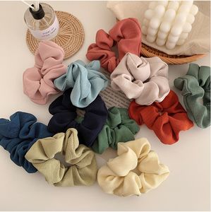 11 Цвета Scrunchies Деревообрабатывающий Толстая кишка Связи волос Канаты Упругие Hairbands Дети Девочки хвостик Holder Модные аксессуары для волос M2496