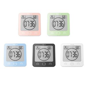 Schermo LCD Orologio da parete digitale Bagno Temperatura Umidità Timer conto alla rovescia Orologi Lavaggio doccia Sveglie sospese Impermeabile