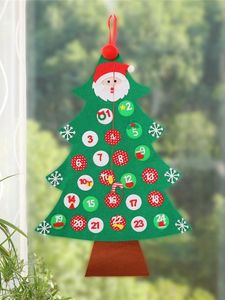 Christmas Advent Calendar Wall Hanging Santa Xmas Countdown Calendars for Kids Home Office Door Wall Decor JK2008XB